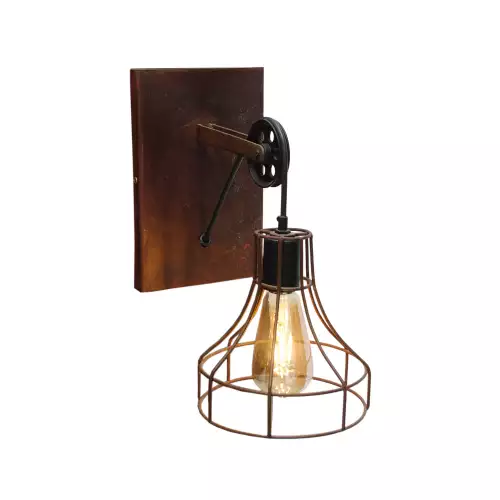 Lámpara Aplique Tipo Polea – Ilumina con Estilo Vintage