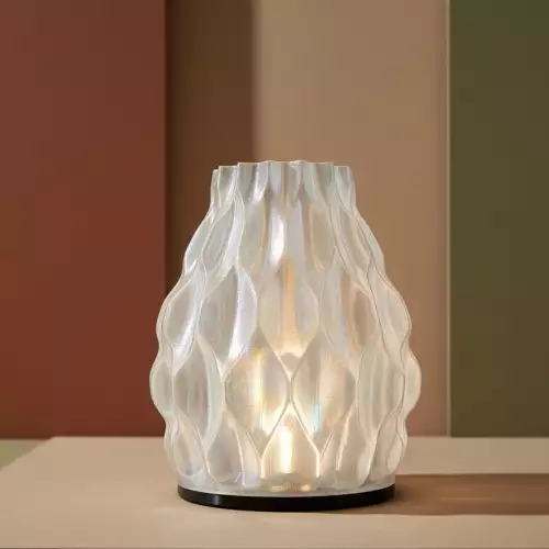 Lámpara Dalia mesa bioplástico luz ambiental