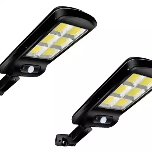 Lámpara solar LED 100W sensor movimiento 2 unidades