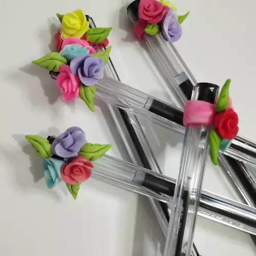 Lapiceros decorados rosas con diseño pastel para mujer