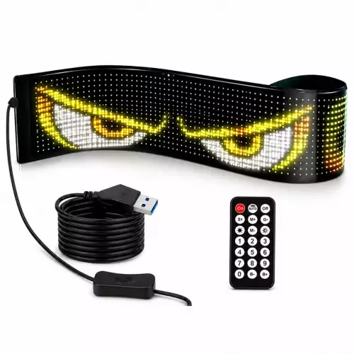 Letrero LED Ojos Para Camión Programable 133x19.2 Cm Pantalla LED Animada Con Control Y Efectos