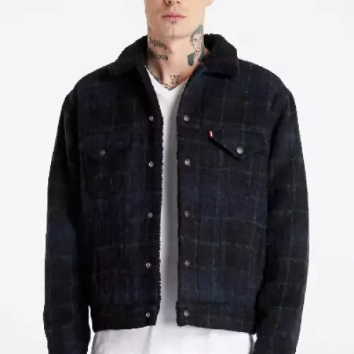 Levi's® Chaqueta Sherpa Trucker - Plaid Nocturno