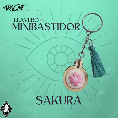 LLAVERO EN MINI BASTIDOR SAKURA