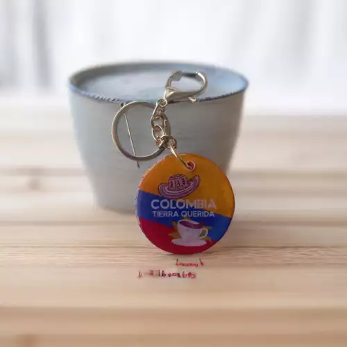 LLAVERO EN RESINA DE COLOMBIA