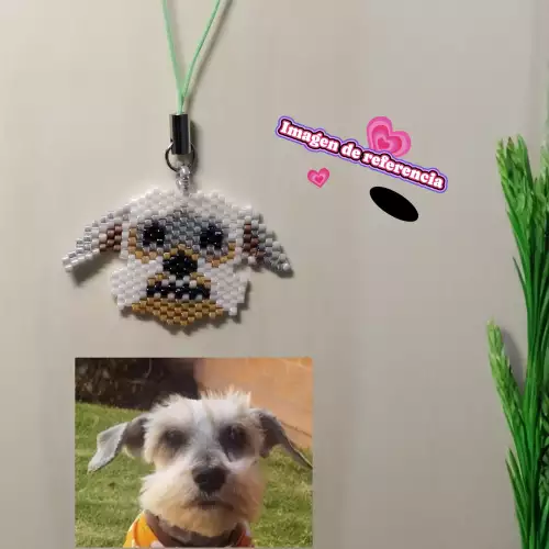 Llavero personalizado de mascota en cristal Miyuki