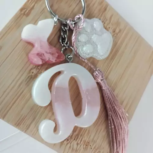 Llavero Colgante De Letra Del Alfabeto (A-Z) Con Borla - Para Mujer, Niña, Llaves O Bolso
