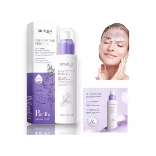 Loción facial anti-envejecimiento polipéptidos perilla