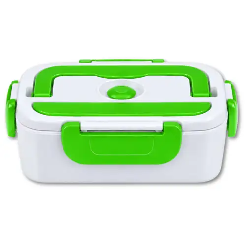 Lonchera Porta Comida Eléctrica Portátil Calentador De Almuerzos Con Recipiente Hermético Verde