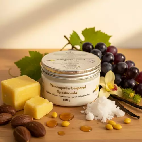 Mantequilla corporal aroma vainilla con glitter cosmético