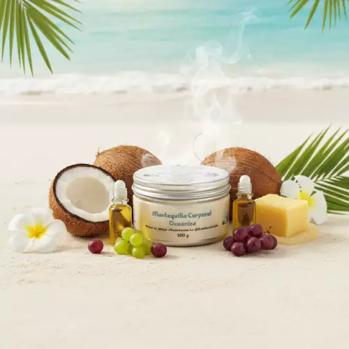 Mantequilla corporal con glitter aroma a coco hidratante