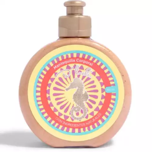 Mantequilla corporal con vitamina E y brillo dorado 300 ml