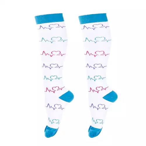 MEDIAS DE COMPRESION BLANCO ELECTRO---S/M 34-38