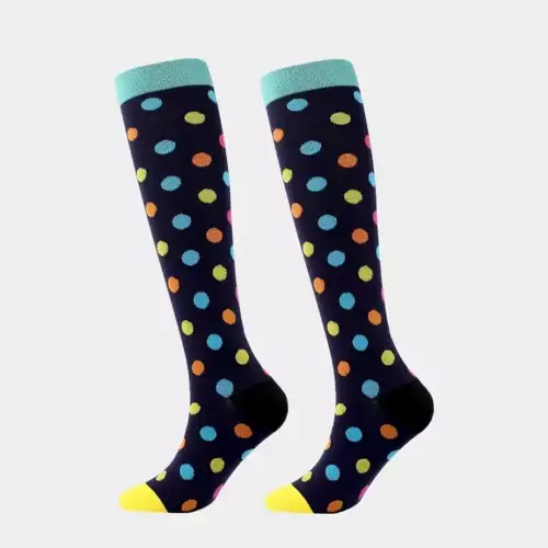 MEDIAS DE COMPRESION CIRCULOS COLORES---S/M 34-38