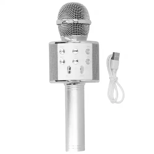 Micrófono De Karaoke Bluetooth WS-858 Blanco