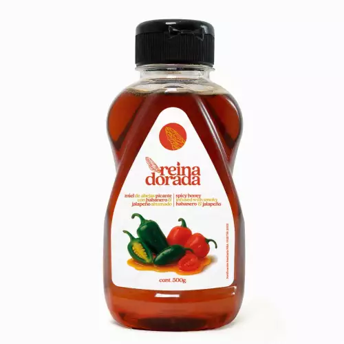 Miel picante con habanero y jalapeño ahumado 500 g natural