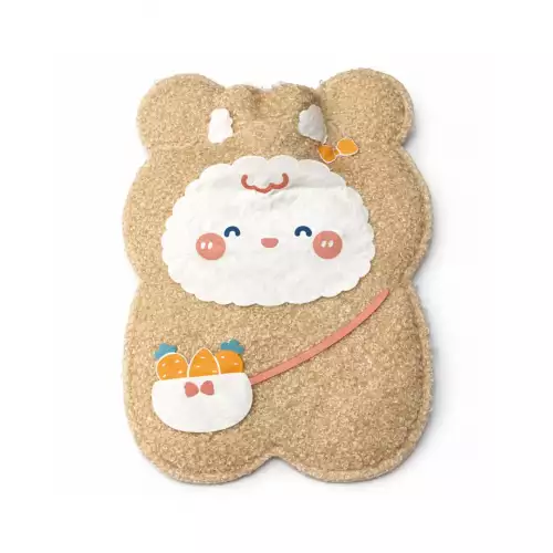 Mini Bolsa Agua Caliente Para Cólicos Menstruales - Kawaii Beige