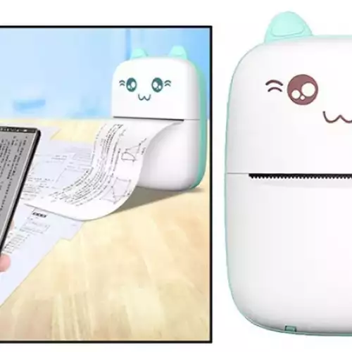 Mini Impresora Portátil + 5 Rollos De Papel