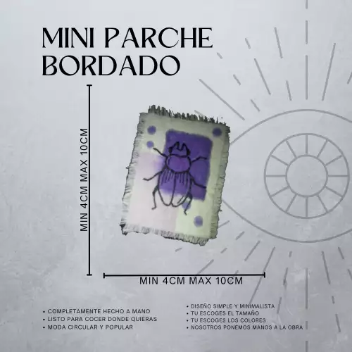MINI PARCHE BORDADO PERSONALIZADO