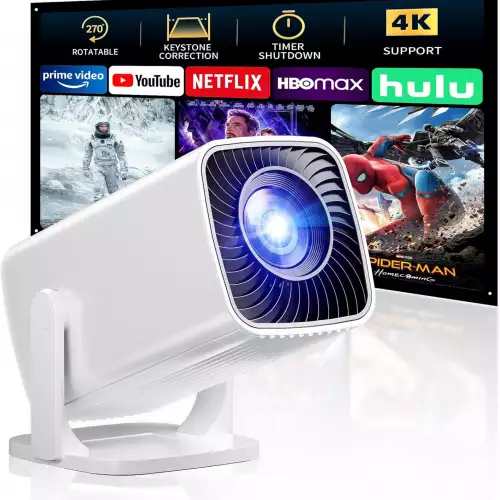 Mini Proyector 1080P Full HD 4K Rotación 270° Portátil