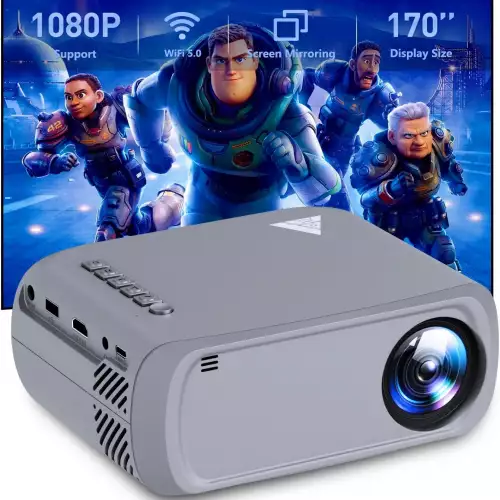 Mini Proyector Portátil 1080P - Con Bluetooth, HDMI/USB Ideal para Cine en Casa y Exterior