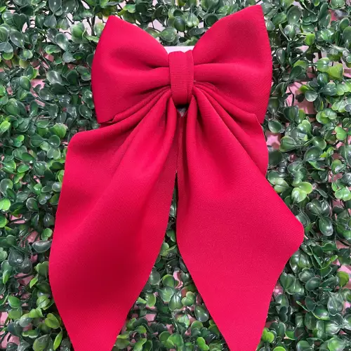 Moño coquette con hebilla color rojo para mujer