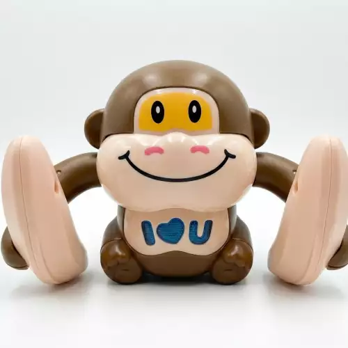 Mono eléctrico interactivo con luces y música para niños
