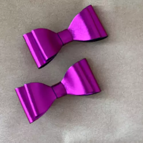 Moños para niña fucsia lila con pinza 7cm