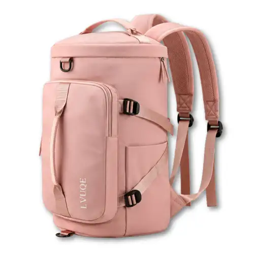Morral Maletín Multifuncional De Viaje Y Camping Alta Capacidad Y Diseño Ergonómico Rosado