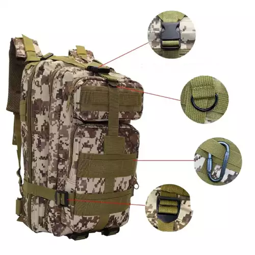 Morral táctico 30 litros repelente al agua con correas ajustables