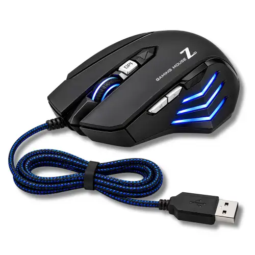 Mouse Alambrico Con DPI Ajustable Gamer Lazer BA-X7-2 Con Iluminacion