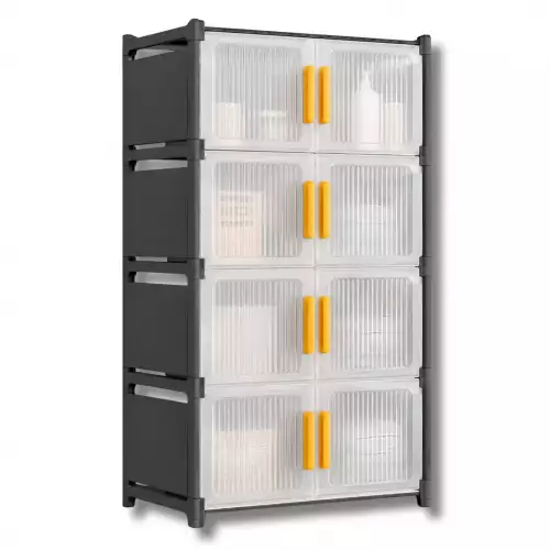 Mueble Organizador 4 Niveles Multiusos Tipo Armario Con Puertas Y Manijas TD-94-1