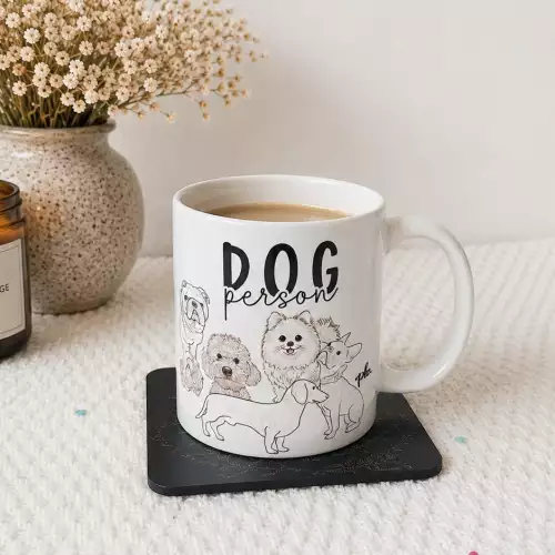 Mug cerámica Dog Person multirazas 11 onzas