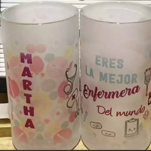 Mug cervecero vidrio opalizado 16 oz pack 2