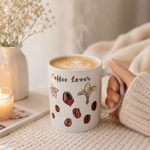 Mug Coffee Lover en cerámica sublimado en 11 oz
