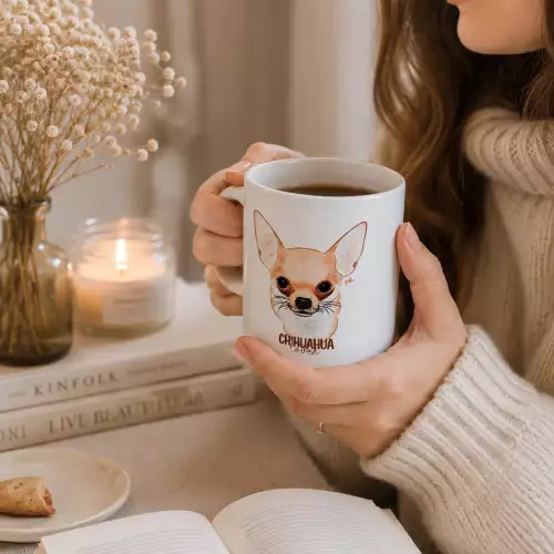 Mug para amantes de perros Chihuahua 11 onzas