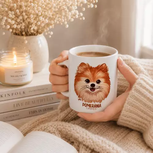 Mug Pomerania en cerámica sublimado 11 onzas