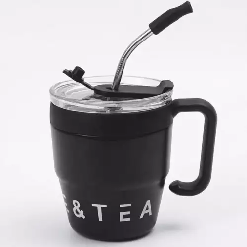 Mug Térmico 480ml Acero Inoxidable Con Tapa  Y Manija Para Café Y Té