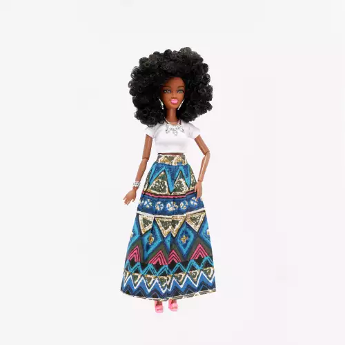 Muñeca afro Jakira 30 cm articulada con accesorios