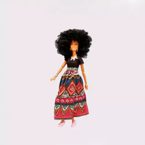 Muñeca afro Kabira 30 cm articulada con accesorios