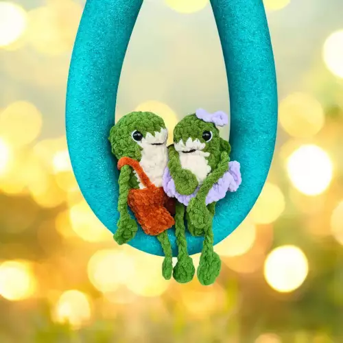 Nani y Coco ranas en crochet hecho a mano