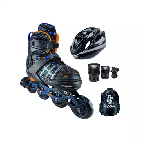 PATINES KIT CHICOS SKATE NIÑOS NEGRO