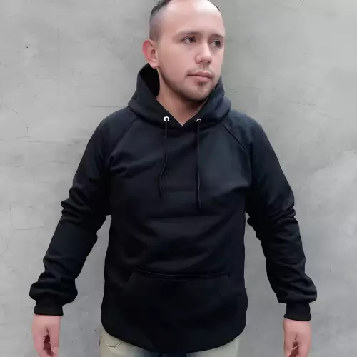 HOODIE DEPORTIVO UNISEX NEGRO
