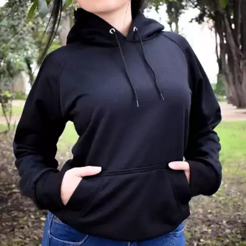 HOODIE DEPORTIVO UNISEX NEGRO