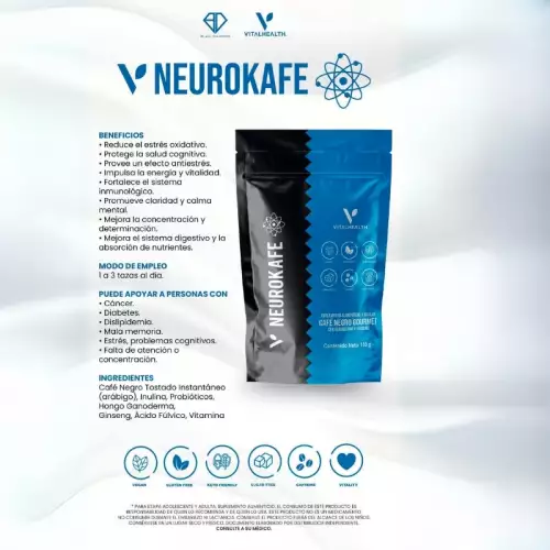 Neurokafe café 150 gr con probióticos y ginseng