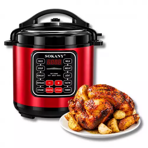 Olla A Presión Digital Multifuncional Sokany SK-07090 De 5 Litros