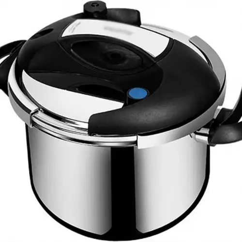 Olla a presión Onoff en acero inoxidable + tapa vidrio + vaporera