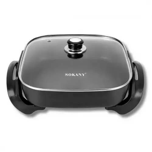 Olla Sarten Electrica Sokany Antiadherente Multiusos 1500W Multifuncional