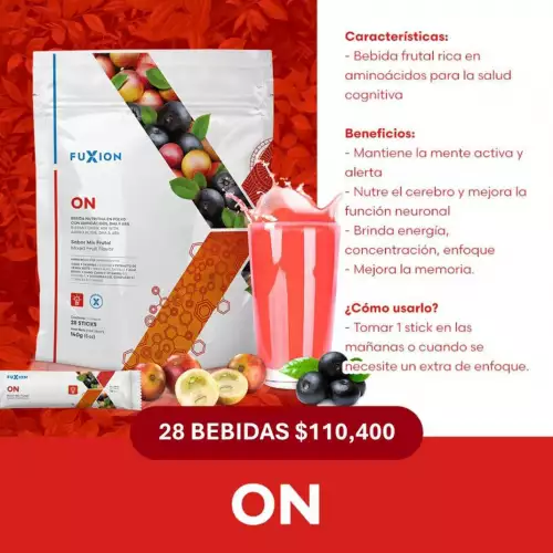 On Fuxion bebida energizante con yerba mate 28 sobres
