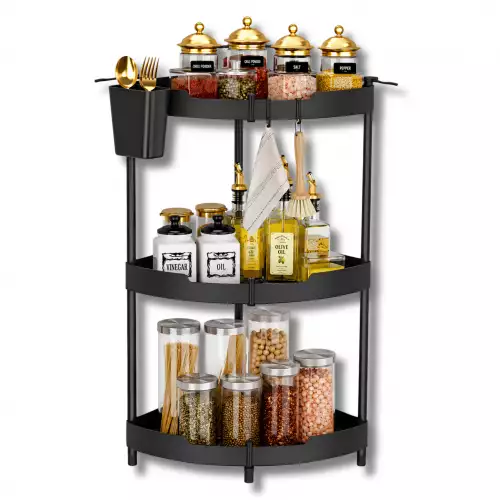Organizador Multiusos 3 Niveles Con Ruedas Metálico Carrito Auxiliar