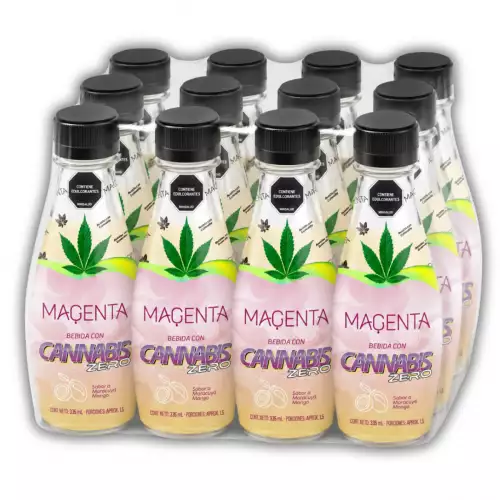 Paca x 12 bebida CBD maracuyá mango sin azúcar